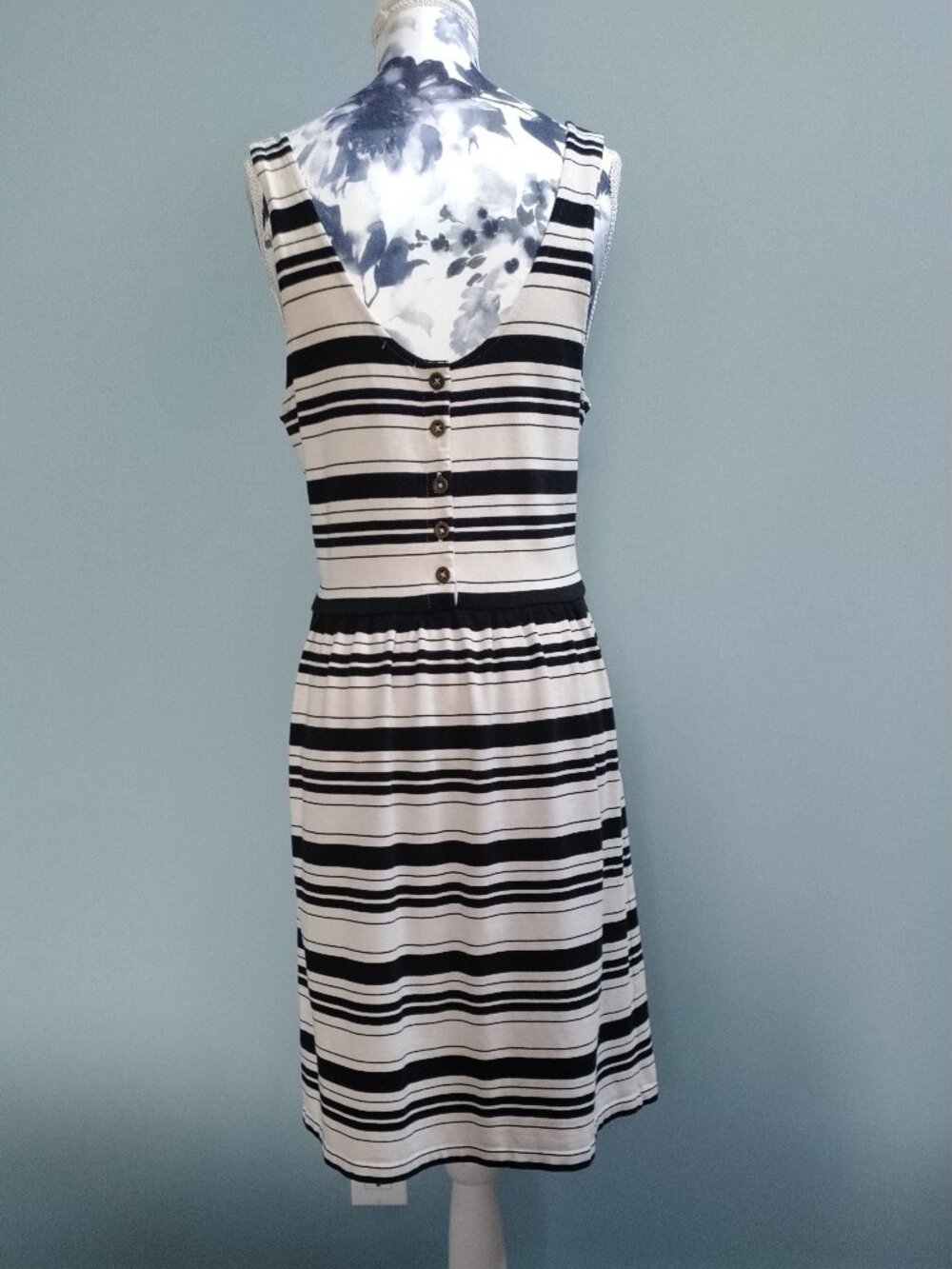 J. Crew Black & Cream Striped Sundress, New size S - Picture 3 of 9